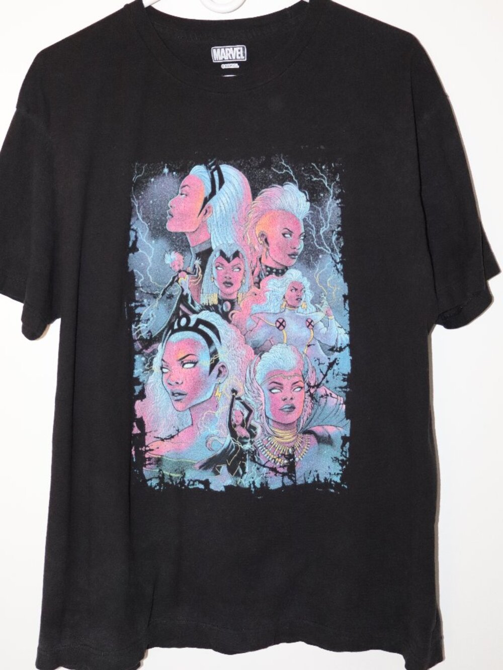Marvel Storm X-Men Graphic T-Shirt Black Size Large